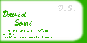 david somi business card